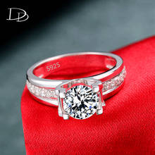 Anel de prata vazada para casamento e noivado, para mulheres, joias de strass, anel vintage, acessórios de bijuteria, dd066 2024 - compre barato