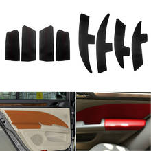 4pcs/set Car Styling Door Handle / Door Armrest Panel Microfiber Leather Cover Trim with Mount Fittings For Skoda Superb 2024 - buy cheap