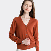 Women Sweater Knitted Cardigan 2020 new women's sweater fashion V-neck Loose Sweater Cardigan Long Sleeve Female Knit Coat 2024 - buy cheap
