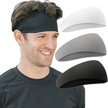 3PCs Men Women Sweatband Sports Headband Stretch Elastic Yoga Running Hair Band Outdoor Sport Headwrap Fitness Sports safety 2024 - купить недорого
