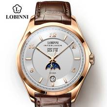 Автоматические Мужские часы Lobinni с оригинальным дизайном, роскошные брендовые деловые мужские часы Seagull, мужские механические часы, Прямая поставка 2024 - купить недорого