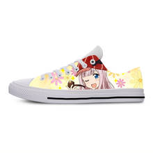 Sapatos casuais kaguya sama love is war, fujiwara chika kawaii, tecido respirável leve, estampa 3d, tênis masculino e feminino 2024 - compre barato