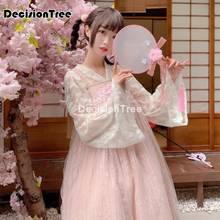 2022 women hanfu han dynasty cosplay costume outfit chinese folk dance vintage costume elegant improved hanfu suit kimono dress 2024 - buy cheap