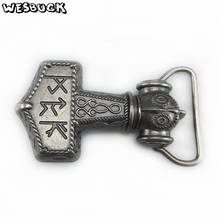 WesBuck Brand Vintage Silver Colour Belt Buckle With PU Belt 2024 - buy cheap