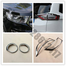 for Ford EDGE 2015-2020 ABS Chrome Front +Rear headlight Lamp Cover trim Car Styling 2024 - buy cheap