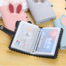 Cartoon PU Leather Men and Women Business Card Holder Bunny Ears Business Card Holder ID Card Bag Credit Card Bank Card Holder 2024 - buy cheap