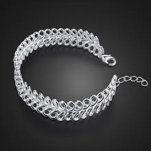 Fashion Women 100% 925 Sterling Silver Bracelets Personalitys mesh Braided Mesh Bracelet Elegant Lady Jewelry Gift 2024 - buy cheap