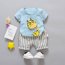 2020 Newborn Baby Boy Clothes Summer T-Shirt + Striped Shorts Set for infant Baby Boys Clothing Outfits Sports suits babies sets 2024 - buy cheap