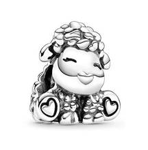 Original 925 Sterling Silver Charm Patti The Sheep Charm Bead Fit Women Pandora Bracelet & Necklace Jewelry 2024 - buy cheap