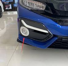 Для Honda Civic 2020 2021 хэтчбек углеродное волокно передняя противотуманная фара крышка противотумансветильник кольцо отделка автомобиля защитная аксессуары наклейка на автомобиль 2024 - купить недорого