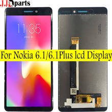 Для Nokia 6,1 lcd TA-1043 TA-1054 TA-1068 ЖК-дисплей с сенсорным экраном дигитайзер сборка 5,5 ''для Nokia 6,1 Plus ЖК-дисплей x6 2024 - купить недорого