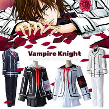 Fantasia de cavaleiro vampiro kurosu kuran yuki, souen ruka, kiryu zero, dia/noite, classe branca e preta, roupas de uniforme escolar 2024 - compre barato