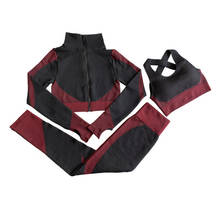 Seamless Yoga Set Sport Suits Women Gym Fitness Clothing High Waist Leggings Cross Back Bra Training Running Sportswear Suit 2024 - buy cheap