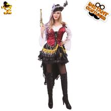 Women Luxury Pirate Cosplay Costume Halloween Female Party Costumes Christmas Adult Fancy Dress Cool Royal Buccaneer Outfits 2024 - buy cheap