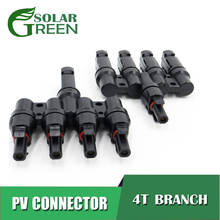 4PCS Photovoltaic Panel parallel connection PV 4T 1 to 4 in Branch 30A 1000V Electrical Solar PV Connector Cable Wire Conne 2024 - buy cheap