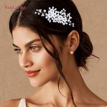 TOPQUEEN HP162 Silver Wedding Hair Piece White Hair Clip Pearl Headbands for Women Tiara Bridal Hair Pins Wedding Comb Set 2024 - buy cheap