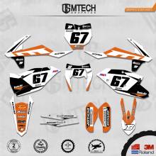 DSMTECH Customized Team Graphics Backgrounds Decals 3M Custom Stickers For KTM 2017-2019 EXC 2016-2018 SXF  012 2024 - buy cheap