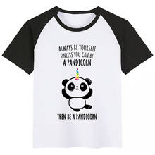 BoysGirls I am a Pandicorn Cartoon Print T Shirt Kids Funny Clothes Children Summer Short Sleeve Baby T-shirt 2024 - buy cheap