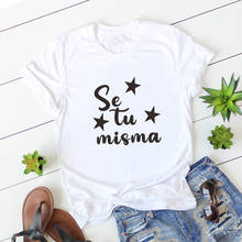 be yourself Hipster Spanish phrase camiseta mujer Fashion Letter Print T-shirts Women Top Casual lady tshirt top 2024 - buy cheap