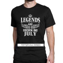 Legends Are Born In July Birthday Tshirts Anniversary Crown Man's Tops T Shirt Vintage Premium Cotton Fitness Tees Sweatshirt 2024 - buy cheap