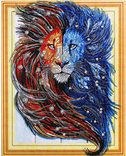 Very Beautiful Lion Diamond Painting Animal Diy Diamond Embroidery Special Shape Rhinestone Picture Diamond Mosaic Kit 40x50CM 2024 - buy cheap