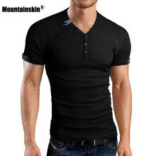 Mountainskin-Camiseta de verano para hombre, camiseta lisa ajustada informal, Fina camiseta de manga corta, camisetas de talla Europea SA920, novedad de 2021 2024 - compra barato