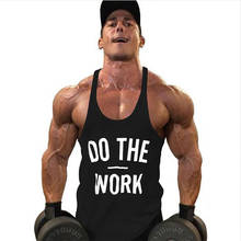 Running Vest gym clothes Bodybuilding Stringer Tank Top Men Cotton Fitness mens sporting Singlets Men 2024 - buy cheap