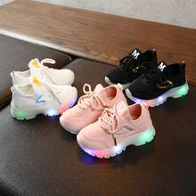 Children Baby Girls Boys Breathable Mesh Led Luminous Sport Run Sneakers Shoes 2024 - buy cheap