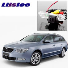 Liislee-câmera de ré com visão noturna para skoda superb b6, super b mk2 2008 a 2015, câmera com visão traseira especial 2024 - compre barato