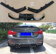 Protetor de para-choque traseiro e difusor de para-choque, abs, para bmw f80, m3, f82, f83, m4, 14-19, padrão conversível, preto brilhante 2024 - compre barato