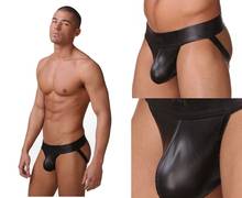 Cuecas jockstrap de couro falso, roupas íntimas, calcinhas eróticas, lingerie sexy masculina, roupas íntimas masculinas 2024 - compre barato