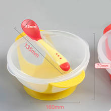 Baby Bowl Cover Spoon Dinnerware Set toddler dishes with cover spoon Drop Resistance Temperature Sensing Baby Feeding accesses 2024 - buy cheap
