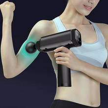 Pistola de masaje eléctrica LCD de alta frecuencia, estimulador muscular, masajeador Fascial, relajación corporal, moldeador, adelgazante, 6 cabezales 2024 - compra barato