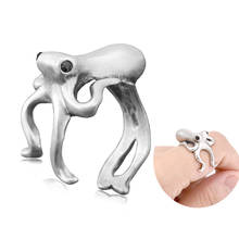Женское Винтажное кольцо осьминога, вечерние кольца в стиле бохо с животными, ювелирные изделия для мужчин и женщин, подарки 2024 - купить недорого