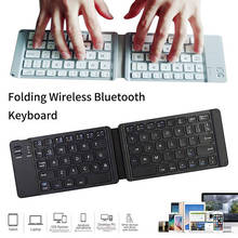 Portátil dobrável ultra-fino bluetooth 3.0 teclado sem fio bluetooth com scissor switch telefone tablet preto branco novo 2024 - compre barato