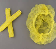 10 Pcs Yellow Disposable Hair Shower Cap Non-woven Pleated Anti Dust Hat Set Women Men Bath Caps Hair Salon Beauty Accessories 2024 - buy cheap