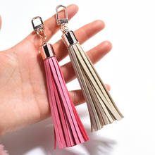 1Pcs Alloy Buckle Keychain Leather Tassel Pendants DIY Crafts Materials Garments Phone Jewelry Decor Fringe Bag Trim Accessories 2024 - buy cheap