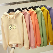 Verão feminino manga longa casual hoodie friengs abacate desenho moletom harajuku hoodie de alta qualidade S-4XL bonito kawaii roupas 2024 - compre barato