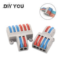 5/10pcs/Lot SPL-42/62 Mini Fast Wire Connector Universal Wiring Cable Connector Push-in Conductor Terminal Block DIY YOU 2024 - купить недорого