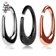 New Fashion Oval Stainless Steel Ear Clip Piercing Expanders Earrings Gagues Multi Color Body Jewelry Piar Selling 6mm 2024 - buy cheap