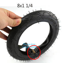 Boa qualidade 8 polegada pneu 8x1 1/4 scooter pneu & tubo interno conjunto válvula dobrada ternos bicicleta elétrica/gás scooter pneu 2024 - compre barato