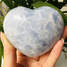 Natural crystal heart Hand made celestite quartz Gemstones Chakra Stone heart Balancing Collector Crystals Reiki healing 2024 - buy cheap