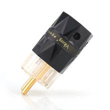 Viborg VE503G+VF503G Pure Copper Transparent 24K Gold Plated Schuko EU Power cable Extenstion adapter Plug 2024 - buy cheap