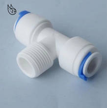 Reverse Osmosis System Fitting T Shape Tee 1/4" 3/8" OD Hose To 1/4" BSP Male Thread RO Water Plastic Pipe Quick Connector 2024 - buy cheap