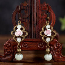vintage Original Chinese style ethnic jewelry wholesale antique exquisite small earrings 2024 - buy cheap