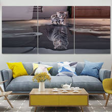 The Powerful Reflection of The Cat Canvas Painting Modern Home Decoration Living Room  Canvas Print Painting Wall Decor Picture 2024 - buy cheap