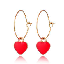 red Heart  Pearl Design Drop Earrings for Women Long Statement Earrings  Fashion Party  Handmade Hearl Earrings Accessories 2024 - buy cheap