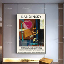 Póster de Wassily Kandinsky Exhibition, Impresión de galería, decoración de arte abstracto de pared, decoración minimalista del hogar, regalo de lienzo para dormitorio 2024 - compra barato