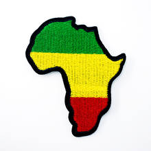 África (tamanho: 7.0x8.2cm) faça você mesmo remendo em ferro costura em apliques bordados roupas de desenho animado vestuário acessórios 2024 - compre barato