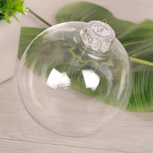6/8/10cm decorações de natal tress bola transparente aberto plástico claro ornamento presente caixa ano novo 2024 - compre barato